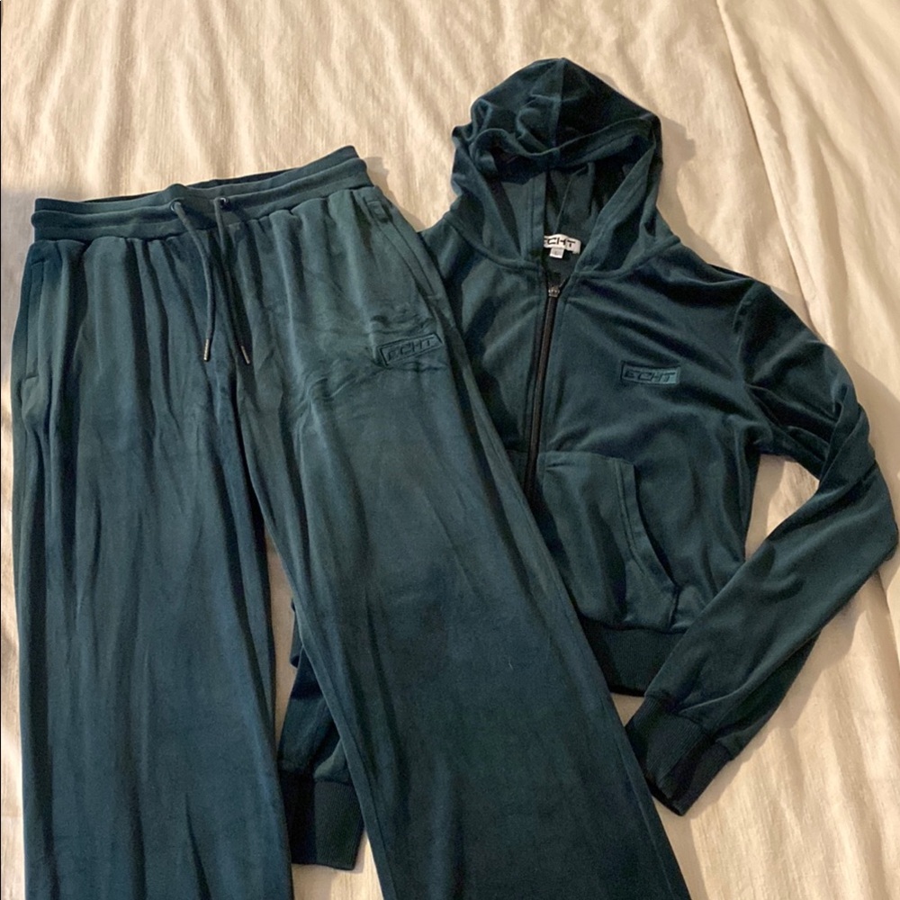 Velour Tracksuit in Teal